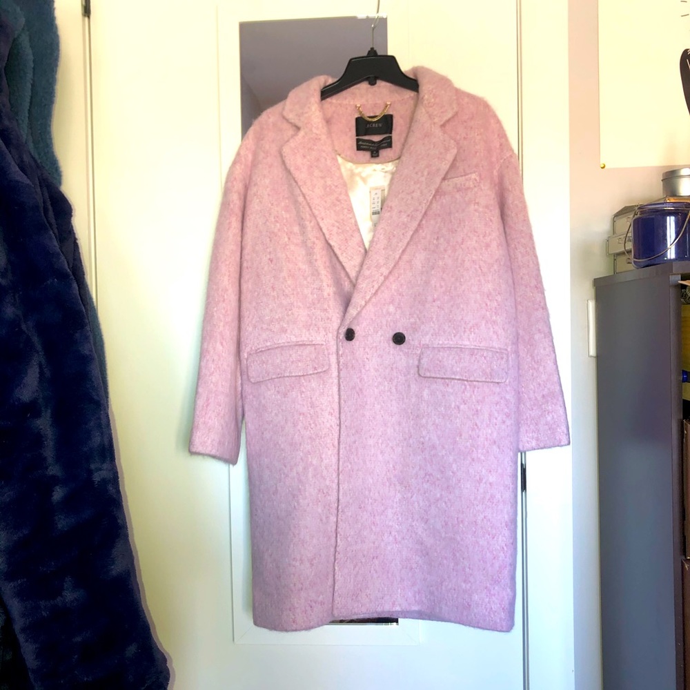 NWT PINK WOOL COAT